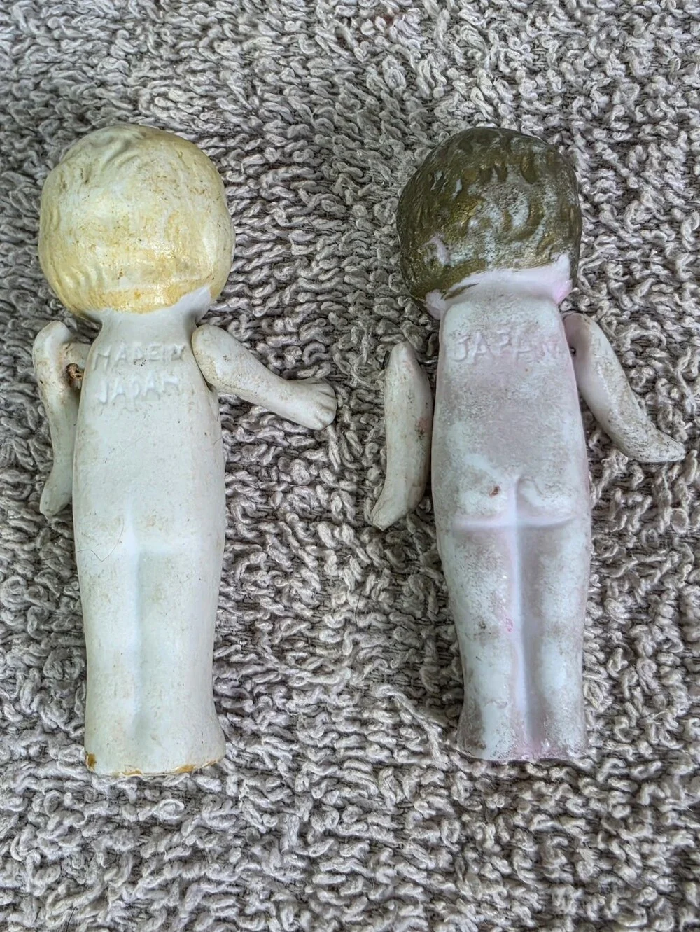 Porcelain Frozen Charlotte Dolls - White and Pink - Picture 7 of 10